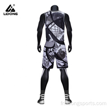 Message et set de short et shorts en uniforme de basket-ball masculin